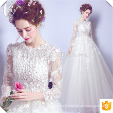 China Suzhou Vestido de Casamento Brautkleid 2016 lange Ärmel Braut Hochzeit Muster Ballkleid Brautkleider